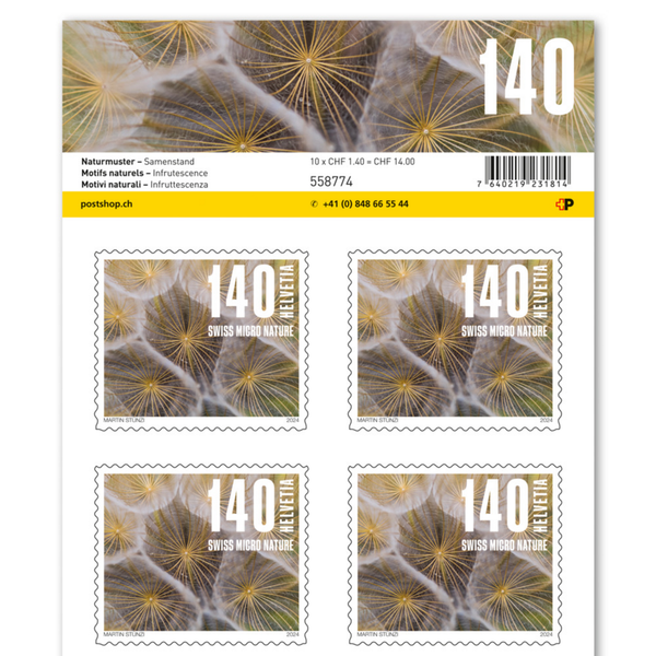 Kleinbogen 10 x 1.40 Briefmarken 'Samenstand'